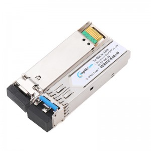 1.25Gb/s SFP 1310nm 40km DDM Duplex LC trosglwyddydd optegol