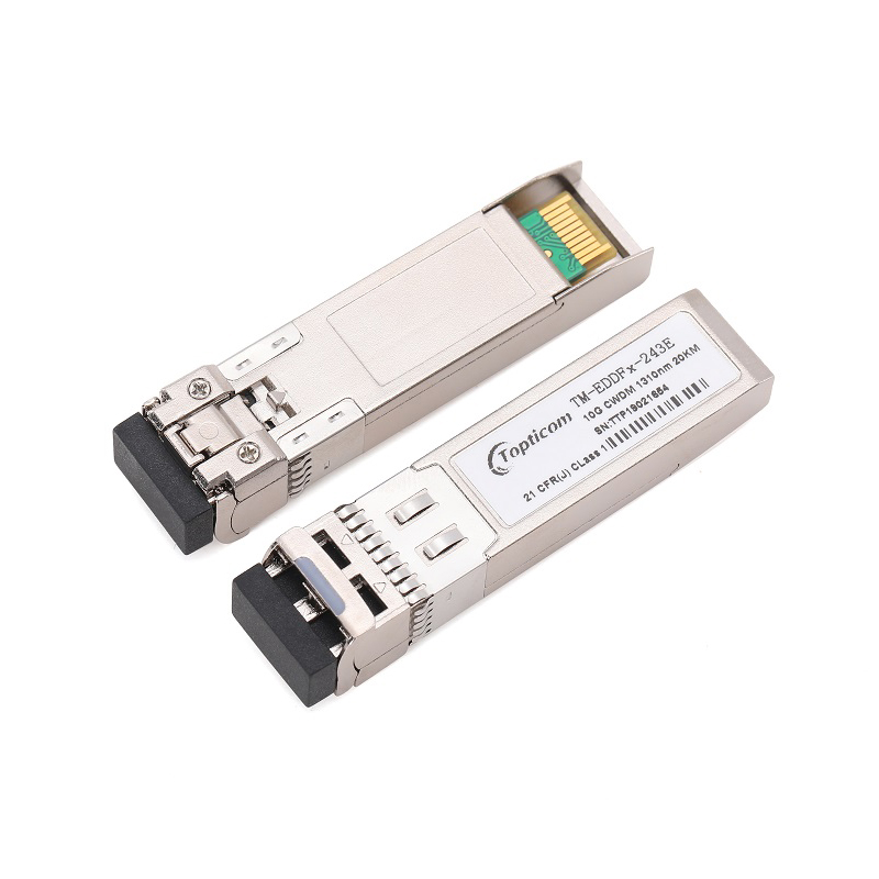 Chinese Professional Xfp Transceiver - 10Gb/s SFP+ CWDM 1270nm~1450nm 20km DDM DFB LC optical transceiver  – Topticom