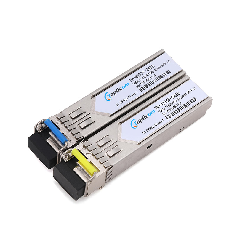 155Mb/s SFP 1310nm/1550nm 20km DDM Simplex LC optical transceiver Featured Image