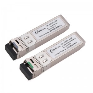 6Gb/s SFP+ BIDI 1270nm/1330nm 40km DDM సింప్లెక్స్ LC ఆప్టికల్ ట్రాన్స్‌సీవర్